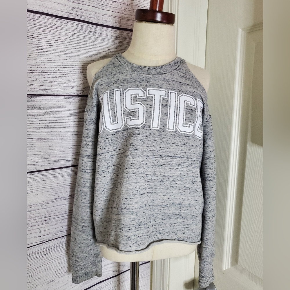 Justice cold shoulder sweater